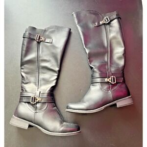 Global Win Black Over the Knee Boots